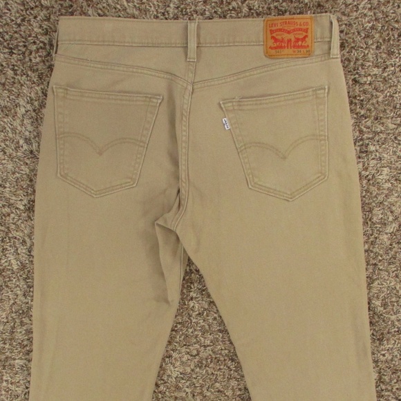 Levi's Jeans men's 36x29 Tan 541 Athletic Taper Fit Flex Denim - Picture 4 of 6